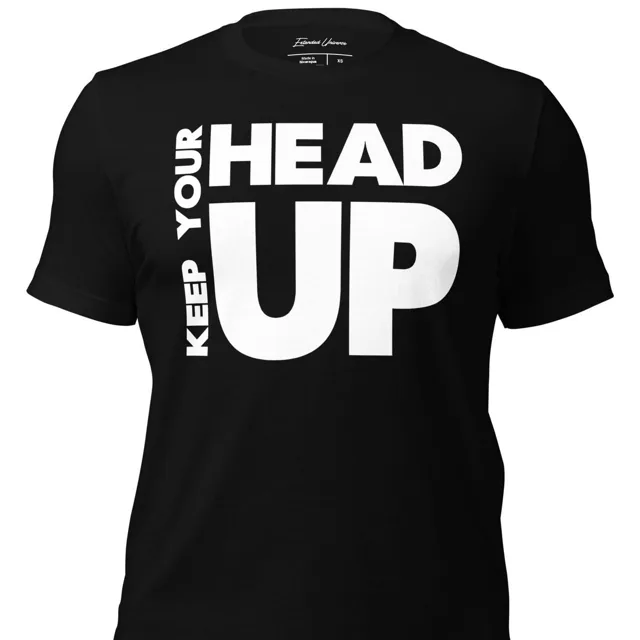 Keep Your Head Up t-shirt, black, front