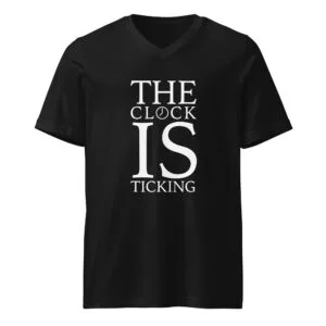 Clock is ticking - Unisex V-Neck T-Shirt