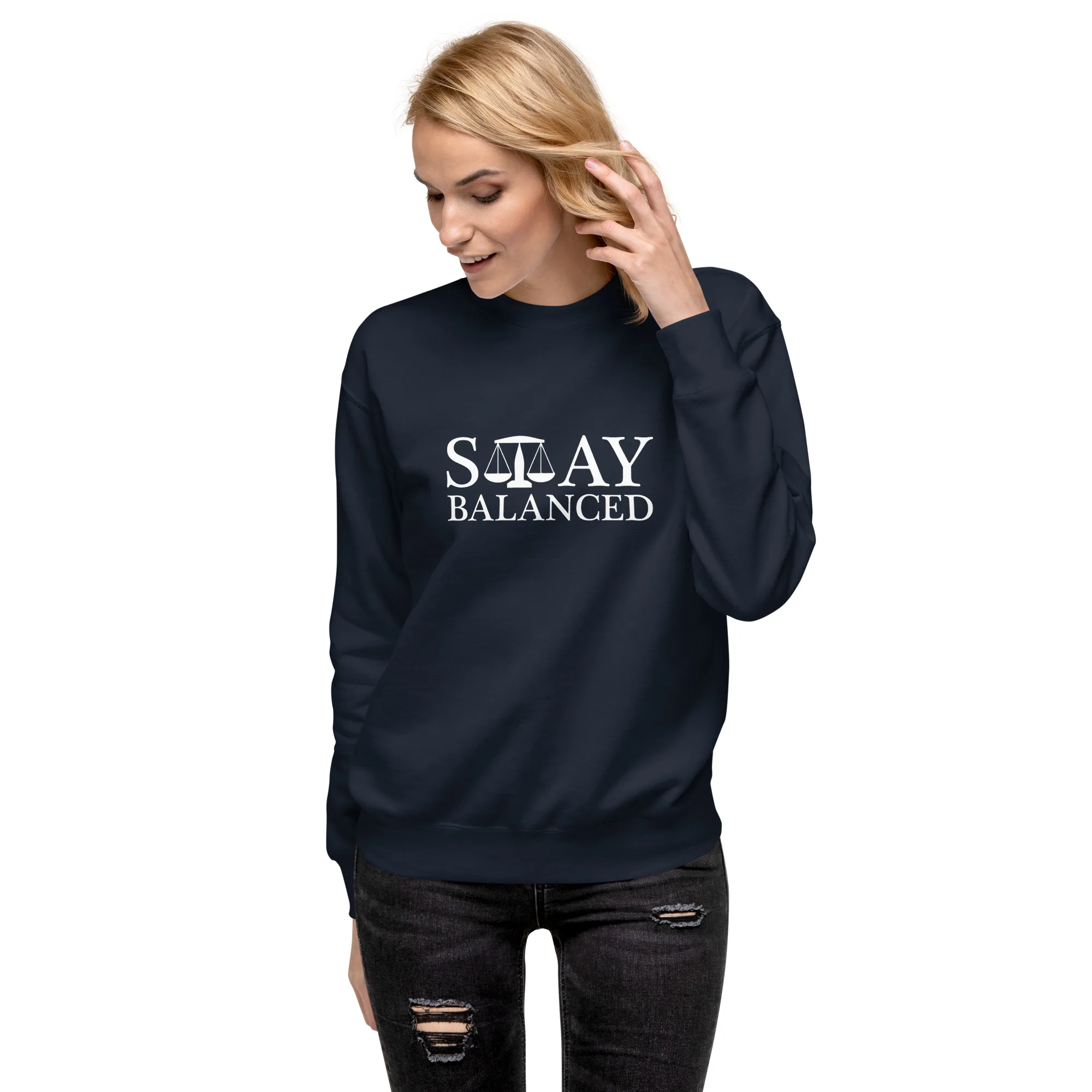 Stay Balanced - Unisex Premium Sweatshirt - Image 3