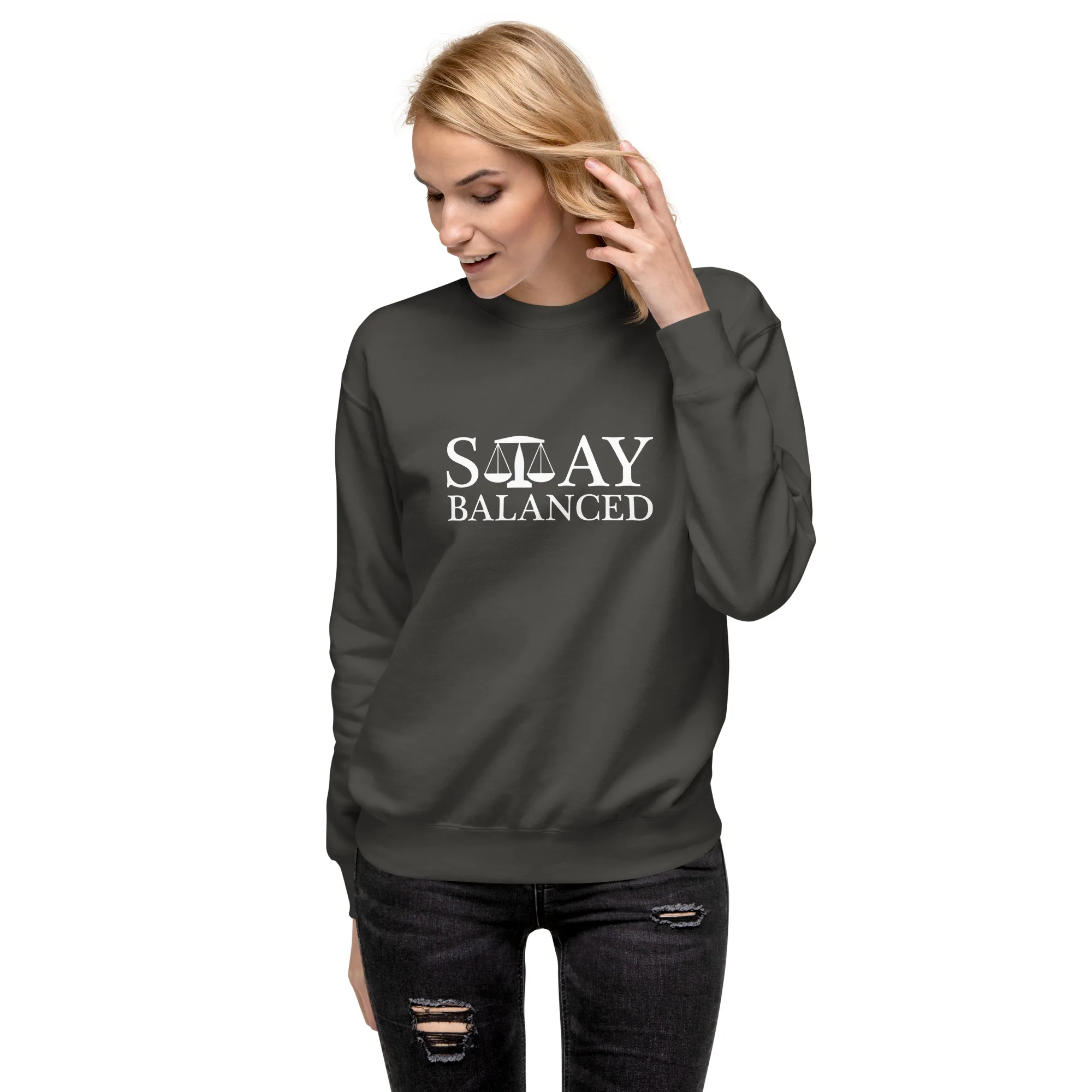 Stay Balanced - Unisex Premium Sweatshirt - Image 6