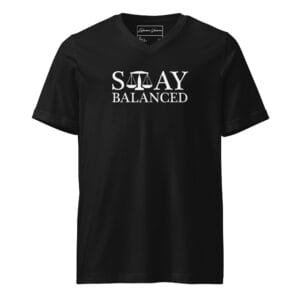 Stay Balanced - Unisex Short Sleeve V-Neck T-Shirt