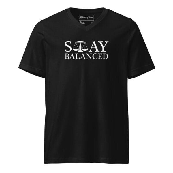 Stay Balanced - Unisex Short Sleeve V-Neck T-Shirt