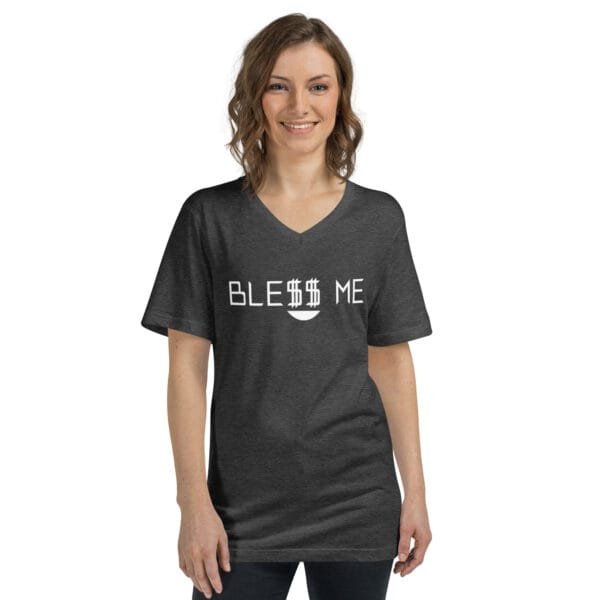 Bless Me - Unisex Short Sleeve V-Neck T-Shirt - Image 4