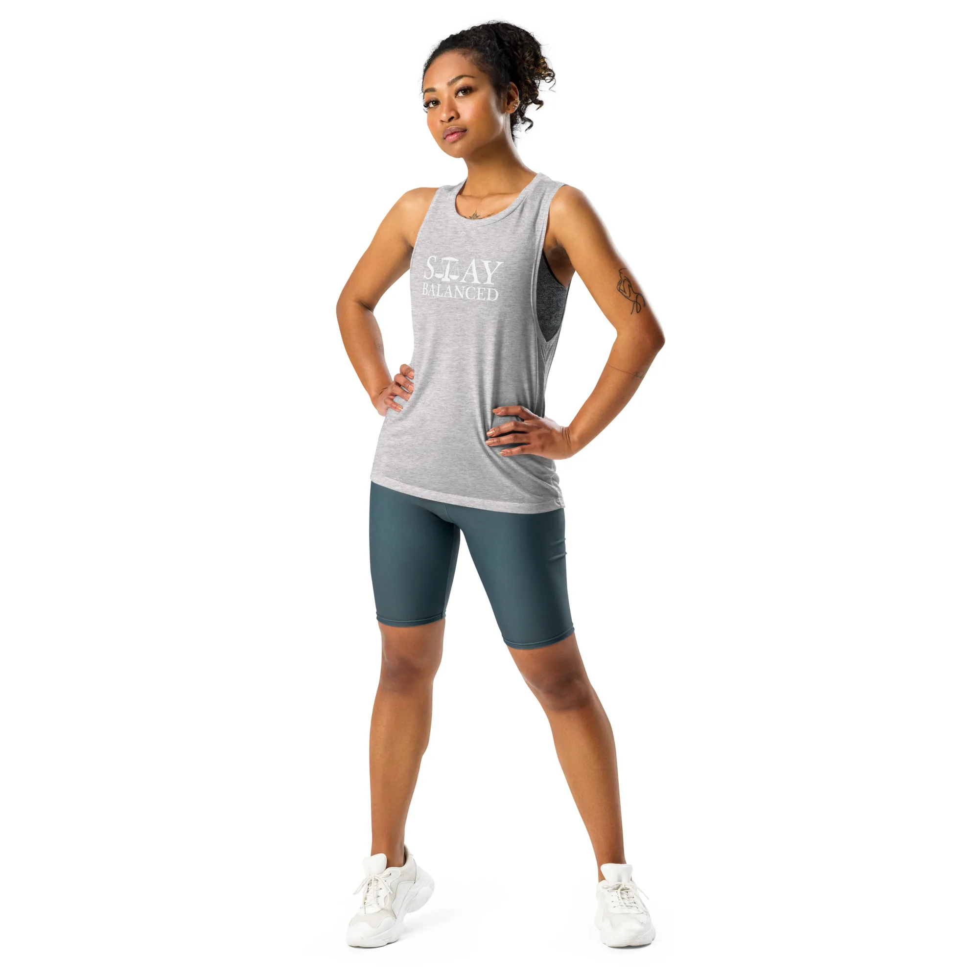 Stay Balanced - Ladies’ Muscle Tank - Image 3