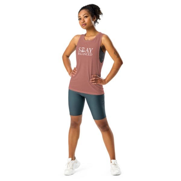 Stay Balanced - Ladies’ Muscle Tank - Image 2